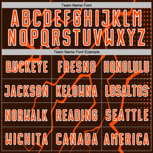 Charger l'image dans la galerie, Custom Brown Orange-White Lightning Sports Sublimation Soccer Uniform Jersey