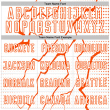 Load image into Gallery viewer, Custom White Orange Lightning Sports Sublimation Soccer Uniform Jersey