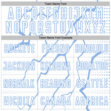 Load image into Gallery viewer, Custom White Light Blue Lightning Sports Sublimation Soccer Uniform Jersey