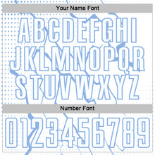 Load image into Gallery viewer, Custom White Light Blue Lightning Sports Sublimation Soccer Uniform Jersey