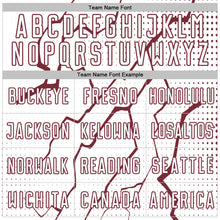 Load image into Gallery viewer, Custom White Burgundy Lightning Sports Sublimation Soccer Uniform Jersey