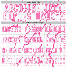 Load image into Gallery viewer, Custom White Pink Lightning Sports Sublimation Soccer Uniform Jersey