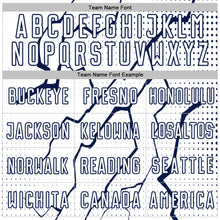 Load image into Gallery viewer, Custom White Navy Lightning Sports Sublimation Soccer Uniform Jersey