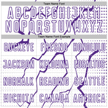 Load image into Gallery viewer, Custom White Purple Lightning Sports Sublimation Soccer Uniform Jersey