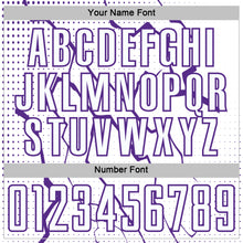 Load image into Gallery viewer, Custom White Purple Lightning Sports Sublimation Soccer Uniform Jersey