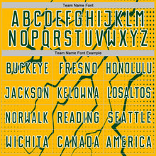 Load image into Gallery viewer, Custom Gold Green-White Lightning Sports Sublimation Soccer Uniform Jersey