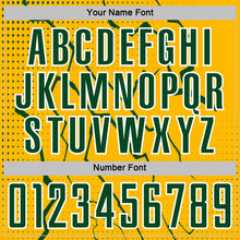 Load image into Gallery viewer, Custom Gold Green-White Lightning Sports Sublimation Soccer Uniform Jersey