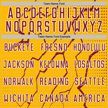 Load image into Gallery viewer, Custom Gold Crimson-White Lightning Sports Sublimation Soccer Uniform Jersey