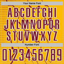 Load image into Gallery viewer, Custom Gold Crimson-White Lightning Sports Sublimation Soccer Uniform Jersey