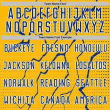 Load image into Gallery viewer, Custom Gold Royal-White Lightning Sports Sublimation Soccer Uniform Jersey