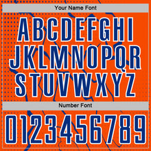 Load image into Gallery viewer, Custom Orange Royal-White Lightning Sports Sublimation Soccer Uniform Jersey