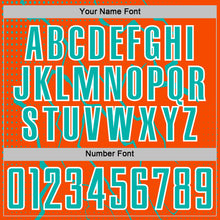 Load image into Gallery viewer, Custom Orange Aqua-White Lightning Sports Sublimation Soccer Uniform Jersey