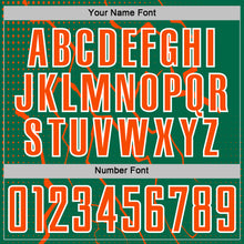 Load image into Gallery viewer, Custom Kelly Green Orange-White Lightning Sports Sublimation Soccer Uniform Jersey