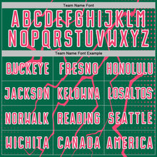 Load image into Gallery viewer, Custom Kelly Green Neon Pink-White Lightning Sports Sublimation Soccer Uniform Jersey