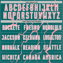 Load image into Gallery viewer, Custom Teal Medium Pink-White Lightning Sports Sublimation Soccer Uniform Jersey