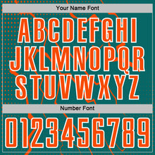 Load image into Gallery viewer, Custom Teal Orange-White Lightning Sports Sublimation Soccer Uniform Jersey