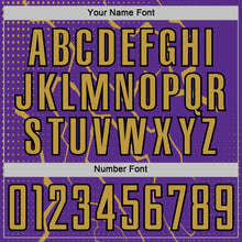 Load image into Gallery viewer, Custom Purple Old Gold-Black Lightning Sports Sublimation Soccer Uniform Jersey