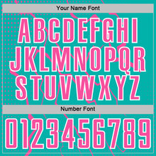 Load image into Gallery viewer, Custom Aqua Pink-White Lightning Sports Sublimation Soccer Uniform Jersey