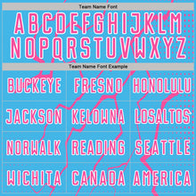 Charger l'image dans la galerie, Custom Sky Blue Pink-White Lightning Sports Sublimation Soccer Uniform Jersey