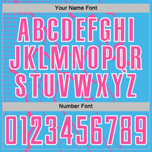 Charger l'image dans la galerie, Custom Sky Blue Pink-White Lightning Sports Sublimation Soccer Uniform Jersey