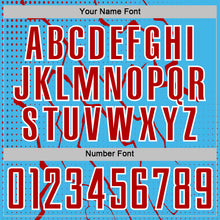 Charger l'image dans la galerie, Custom Sky Blue Red-White Lightning Sports Sublimation Soccer Uniform Jersey