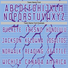 Загрузить изображение в средство просмотра галереи, Custom Light Blue Purple-White Lightning Sports Sublimation Soccer Uniform Jersey