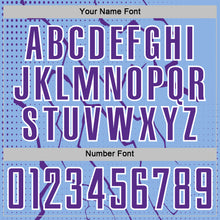 Загрузить изображение в средство просмотра галереи, Custom Light Blue Purple-White Lightning Sports Sublimation Soccer Uniform Jersey