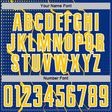 Charger l'image dans la galerie, Custom Royal Yellow-White Lightning Sports Sublimation Soccer Uniform Jersey