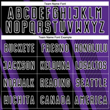 Charger l'image dans la galerie, Custom Purple Black-White Lines Sports Sublimation Soccer Uniform Jersey