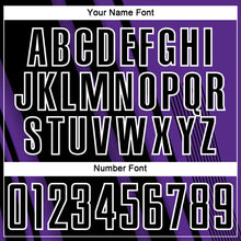 Charger l'image dans la galerie, Custom Purple Black-White Lines Sports Sublimation Soccer Uniform Jersey