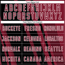 Load image into Gallery viewer, Custom Crimson Black-White Lines Sports Sublimation Soccer Uniform Jersey