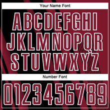 Load image into Gallery viewer, Custom Crimson Black-White Lines Sports Sublimation Soccer Uniform Jersey