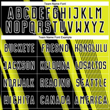 Charger l'image dans la galerie, Custom Neon Yellow Black-White Lines Sports Sublimation Soccer Uniform Jersey