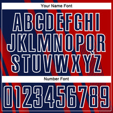 Charger l'image dans la galerie, Custom Red Navy-White Lines Sports Sublimation Soccer Uniform Jersey