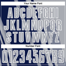 Charger l'image dans la galerie, Custom Gray Navy-White Lines Sports Sublimation Soccer Uniform Jersey