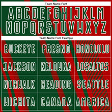 Charger l'image dans la galerie, Custom Red Green-White Lines Sports Sublimation Soccer Uniform Jersey