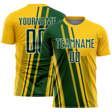 Charger l'image dans la galerie, Custom Yellow Green-White Lines Sports Sublimation Soccer Uniform Jersey