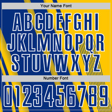 Charger l'image dans la galerie, Custom Yellow Royal-White Lines Sports Sublimation Soccer Uniform Jersey