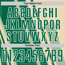 Load image into Gallery viewer, Custom Cream Kelly Green-White Lines Sports Sublimation Soccer Uniform Jersey