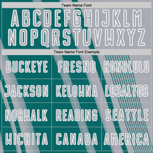 Charger l'image dans la galerie, Custom Gray Teal-White Lines Sports Sublimation Soccer Uniform Jersey