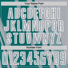 Charger l'image dans la galerie, Custom Gray Teal-White Lines Sports Sublimation Soccer Uniform Jersey