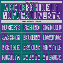 Charger l'image dans la galerie, Custom Purple Teal-White Lines Sports Sublimation Soccer Uniform Jersey