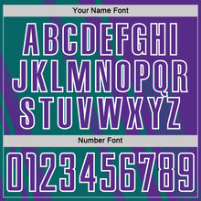 Charger l'image dans la galerie, Custom Purple Teal-White Lines Sports Sublimation Soccer Uniform Jersey