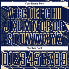 Load image into Gallery viewer, Custom Navy Cream Lines Sports Sublimation Soccer Uniform Jersey