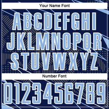 Load image into Gallery viewer, Custom Navy Light Blue-White Lines Sports Sublimation Soccer Uniform Jersey