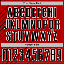 Laden Sie das Bild in den Galerie-Viewer, Custom Red Black-White Lines Sports Sublimation Soccer Uniform Jersey