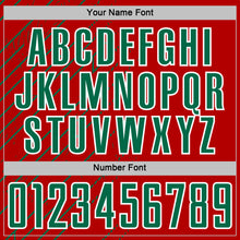 Laden Sie das Bild in den Galerie-Viewer, Custom Red Kelly Green-White Lines Sports Sublimation Soccer Uniform Jersey