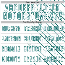 Charger l'image dans la galerie, Custom White Teal Lines Sports Sublimation Soccer Uniform Jersey