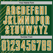 Load image into Gallery viewer, Custom Green Old Gold-White Lines Sports Sublimation Soccer Uniform Jersey