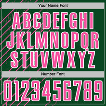 Load image into Gallery viewer, Custom Green Pink-White Lines Sports Sublimation Soccer Uniform Jersey
